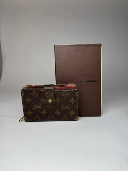 Vintage Louis Vuitton Leather Monogram Wallet Brown