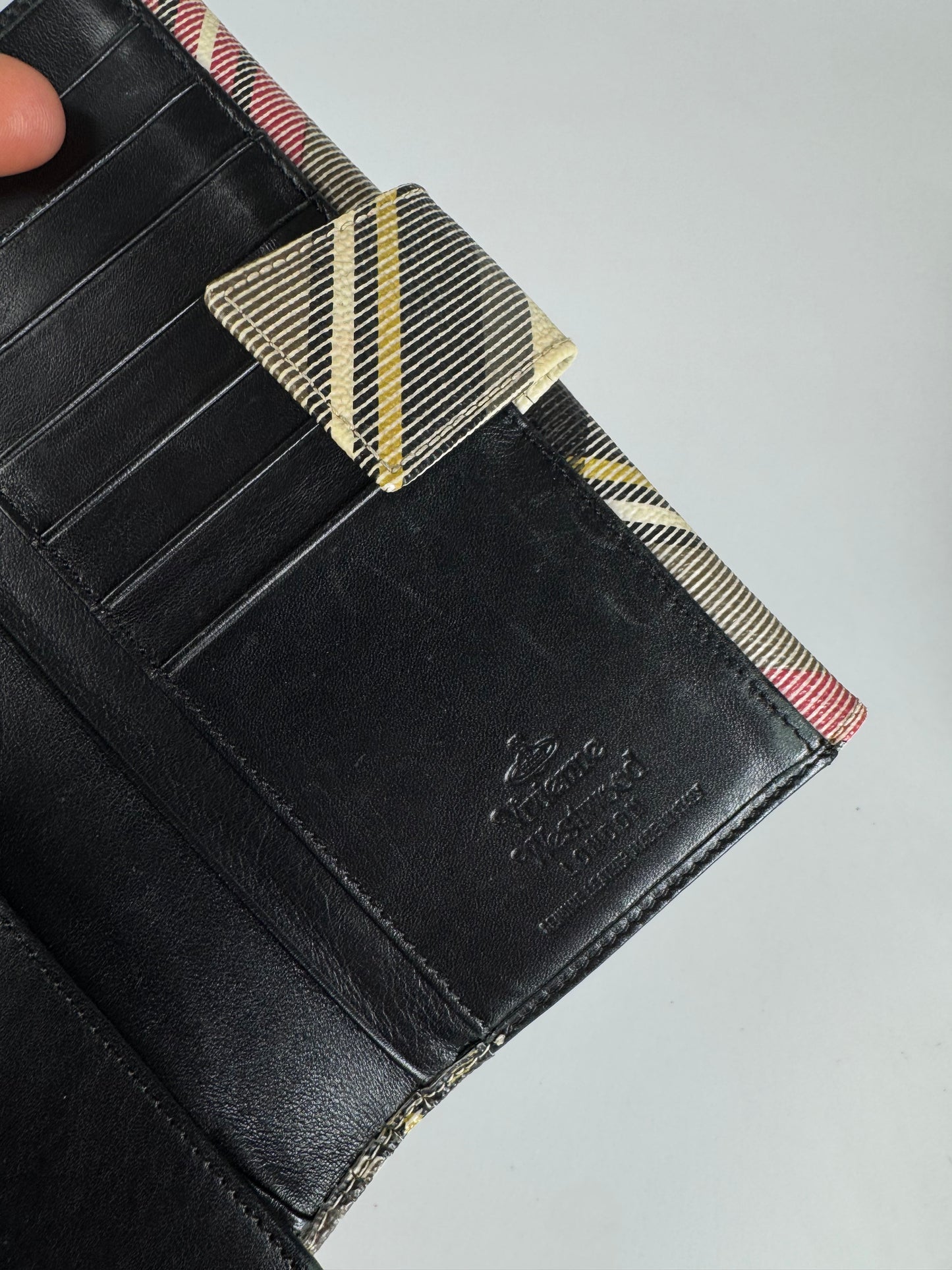 Vintage Vivienne Westwood Checked Leather Wallet