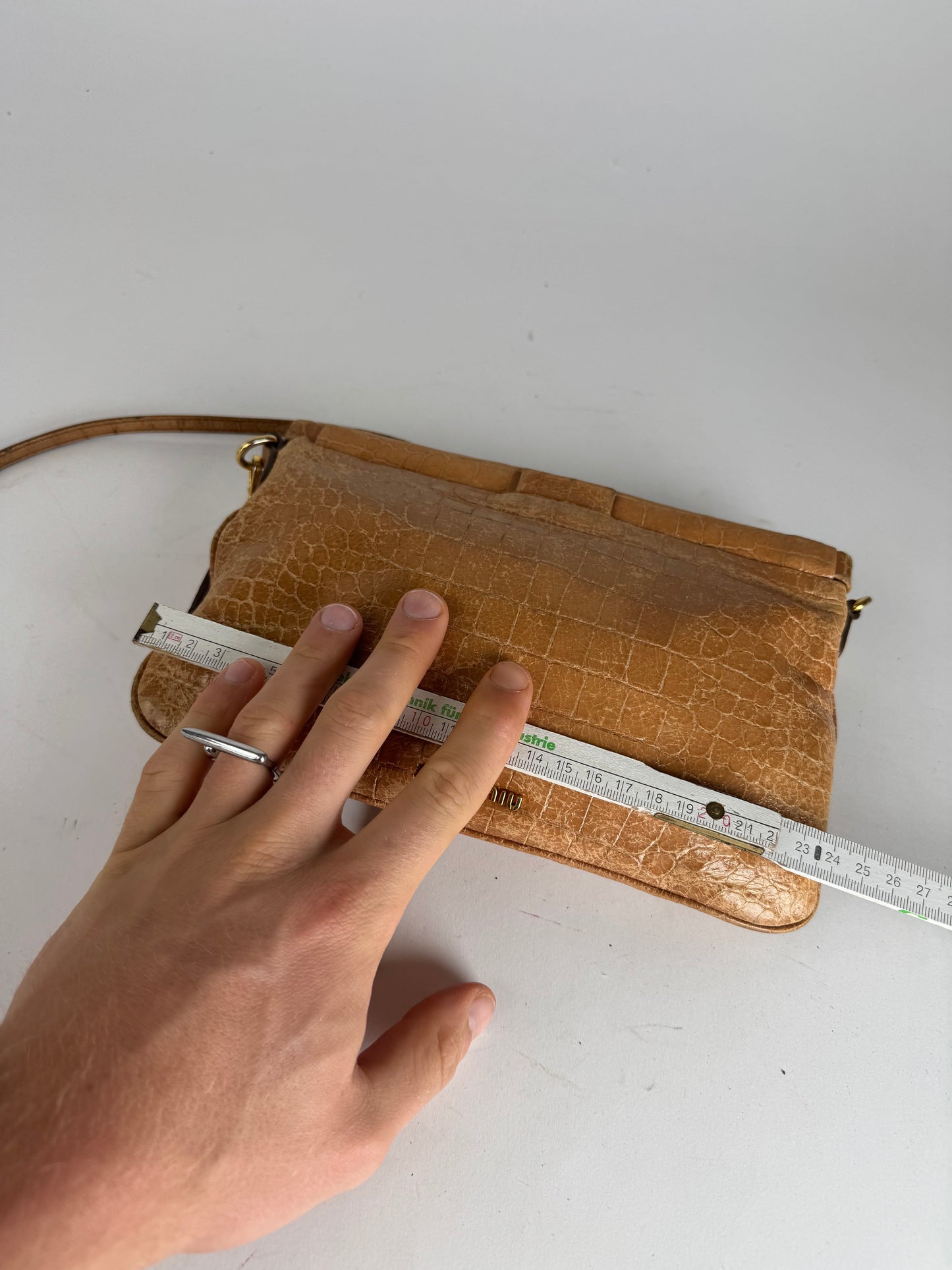 Vintage Miu Miu Leather Crossbody Bag Brown