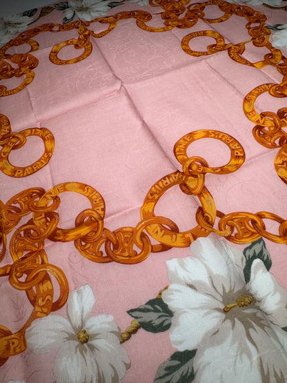 Vintage Celine Paris Silk/Canvas Scarf