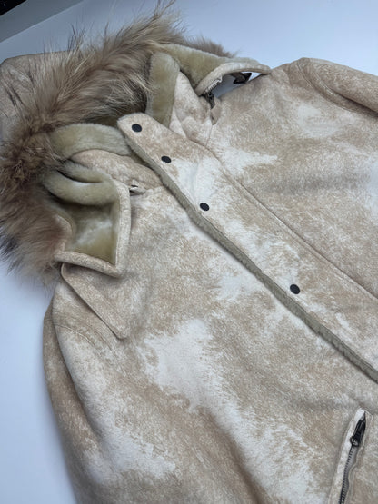 Parka en fourrure vintage Kansai Yamamoto unisexe beige M/L