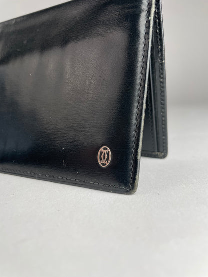 Vintage Cartier Patent Leather ID Holder black 