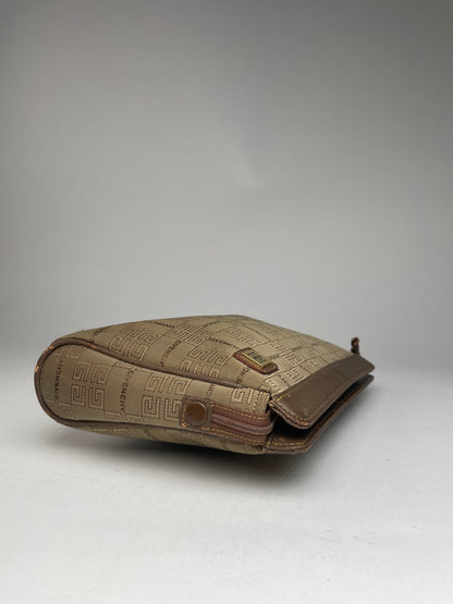 Vintage Givenchy GV3 Monogram Clutch Brown