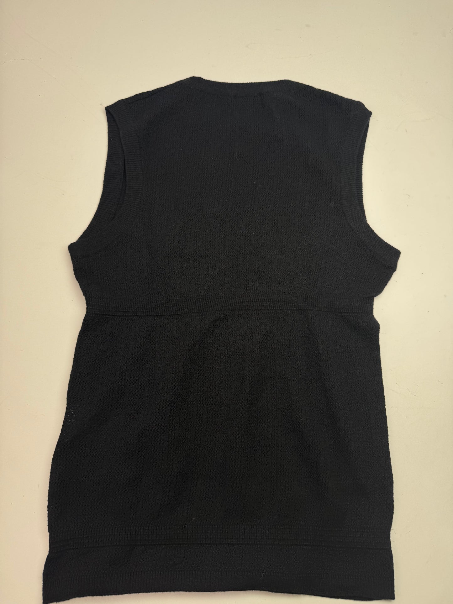 Vintage Fendi Monogram wool Dress Black 38/M