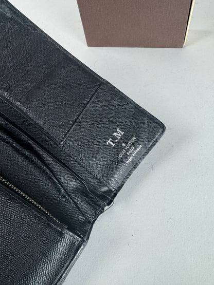 Vintage Louis Vuitton Damier Leather Card Holder / ID Holder black