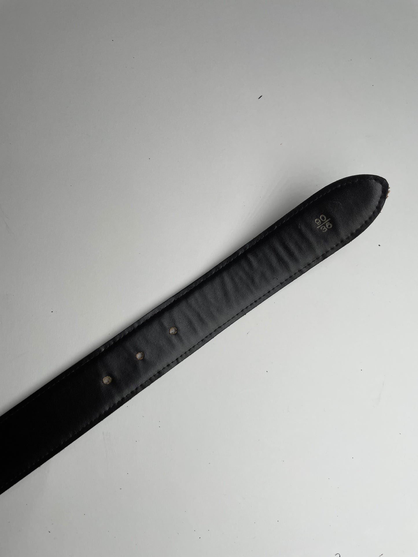 Vintage Celine Paris Triomphe Leather Belt Black