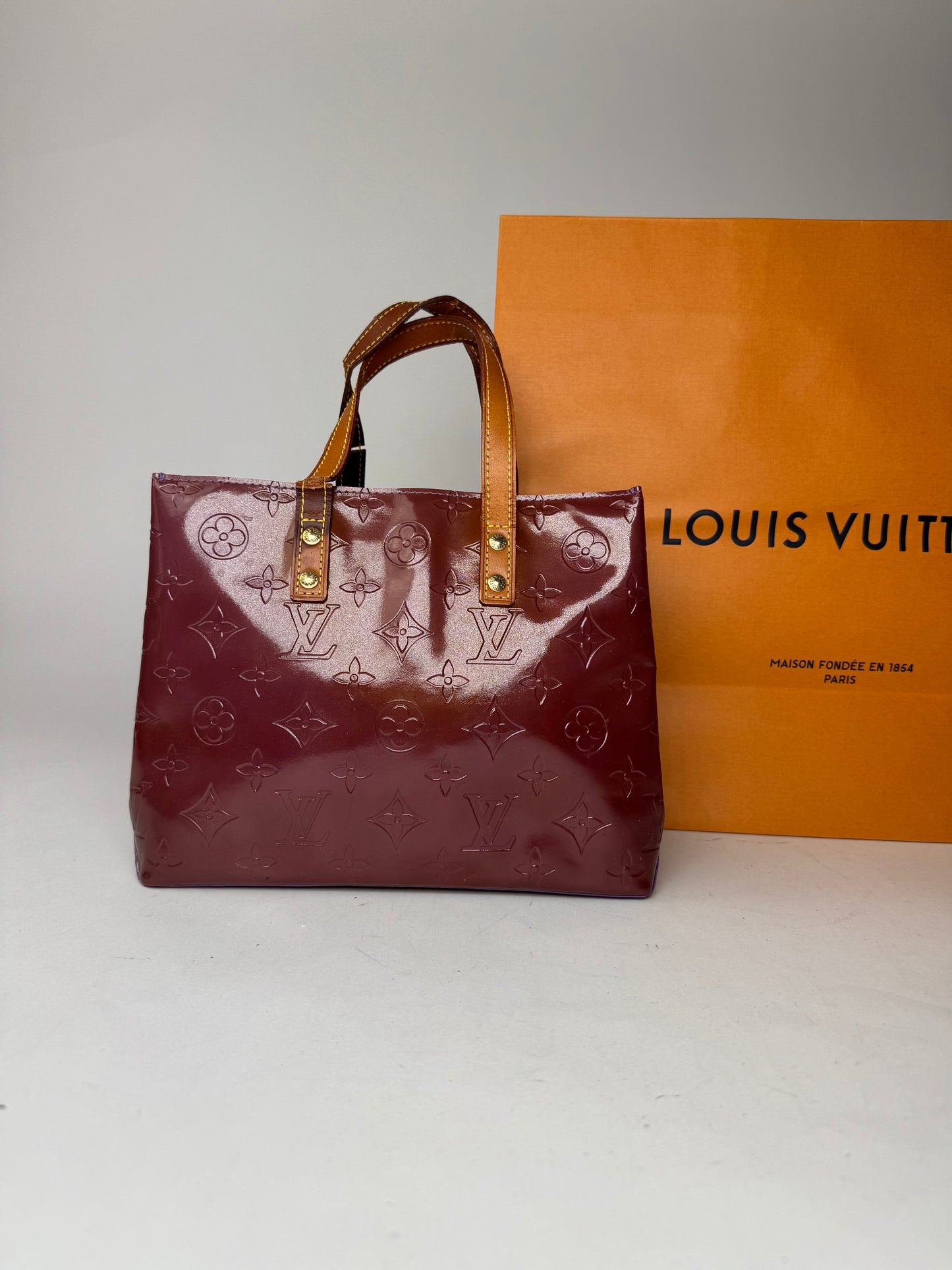 Vintage Louis Vuitton Vernis Leather Shopper Bag Purple