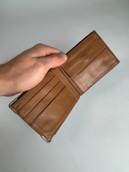 Vintage Celine Paris Leather Monogram Card Holder Brown