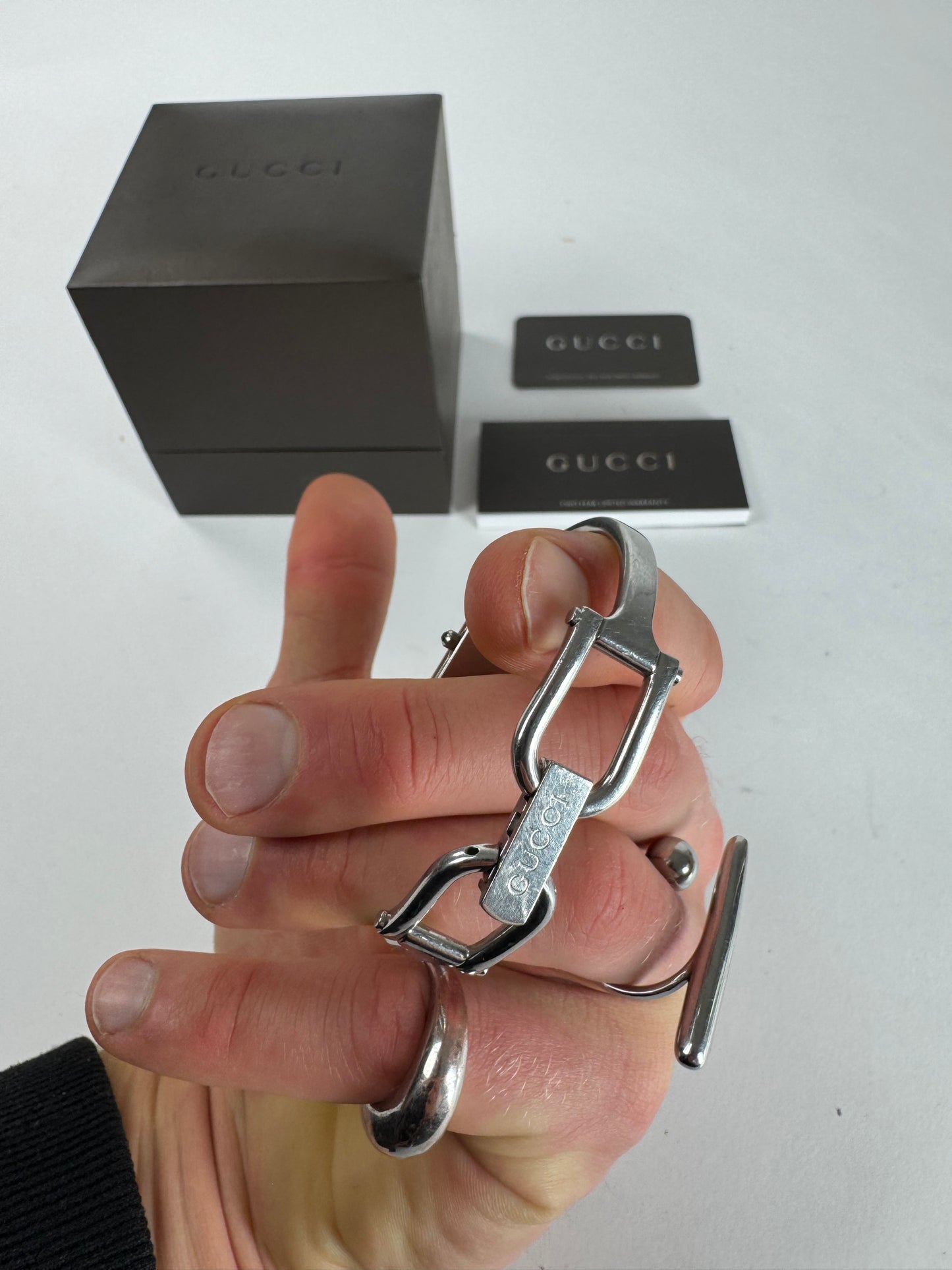 Vintage Gucci Horsebit Watch Steel Silver