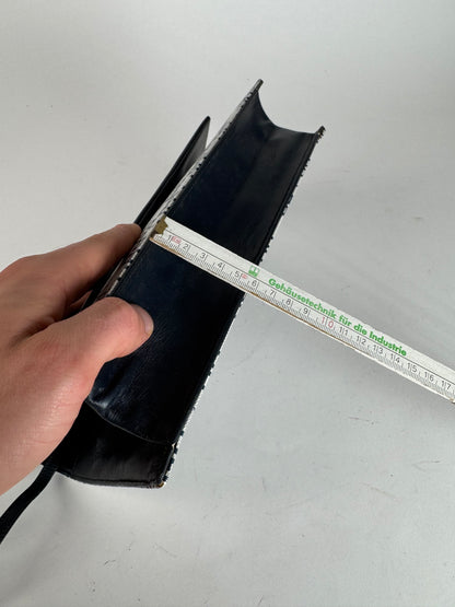 Vintage Givenchy 4G Monogramm Leather Bag White Navy Black