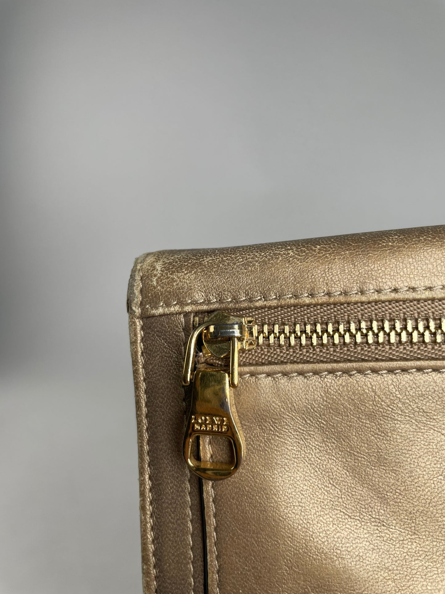 Vintage Loewe Madrid Puzzle Leather Wallet Golden