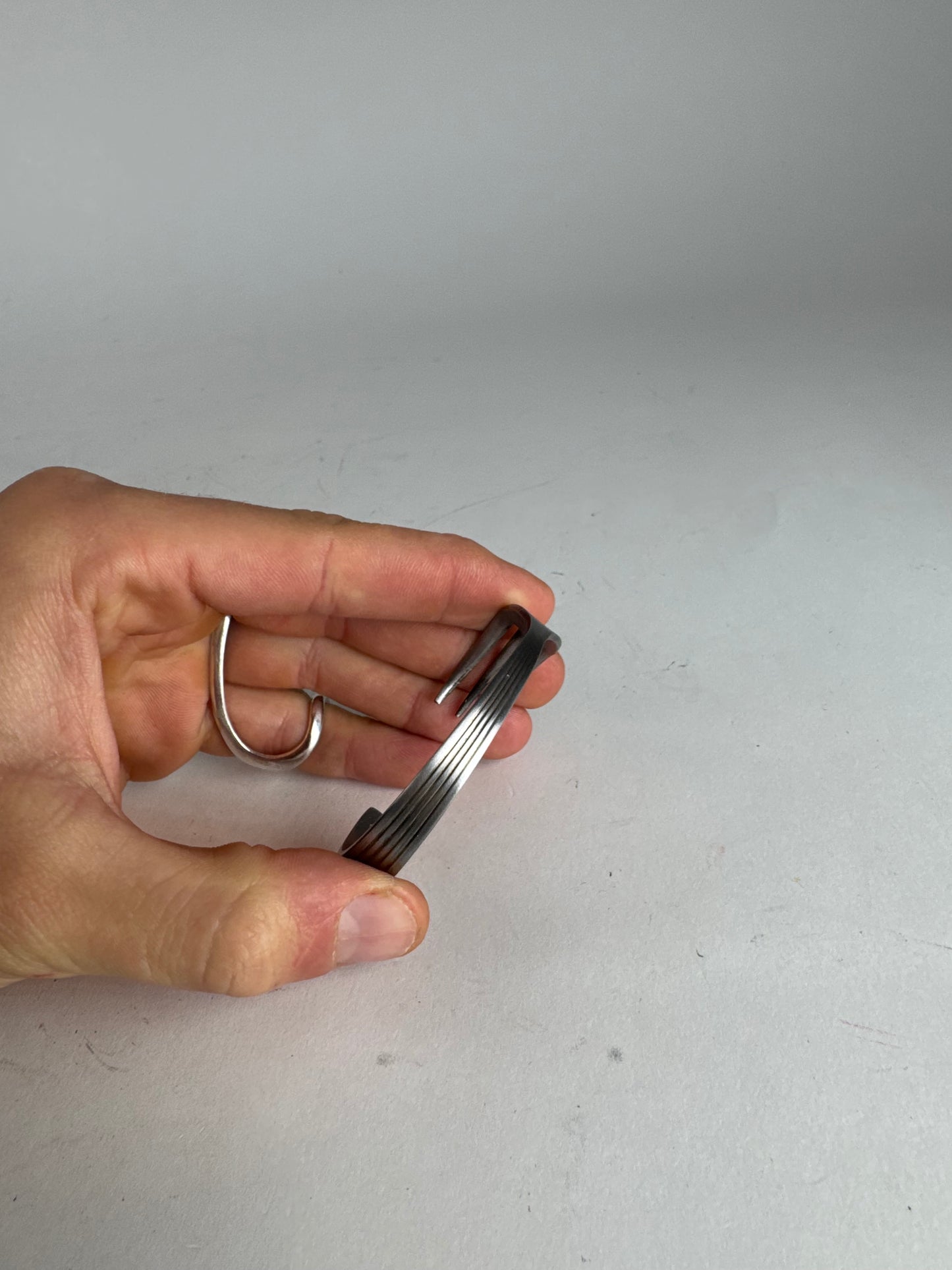 Vintage  Givenchy Steel Fork bracelet silver