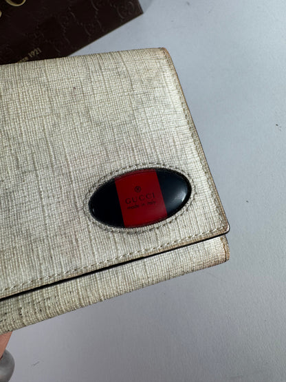 Vintage Gucci Monogram Leather Wallet White