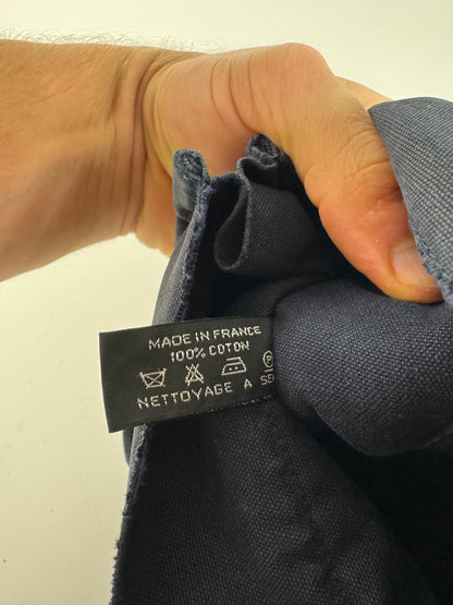 Vintage Hermes Paris Canvas Shopper Navy