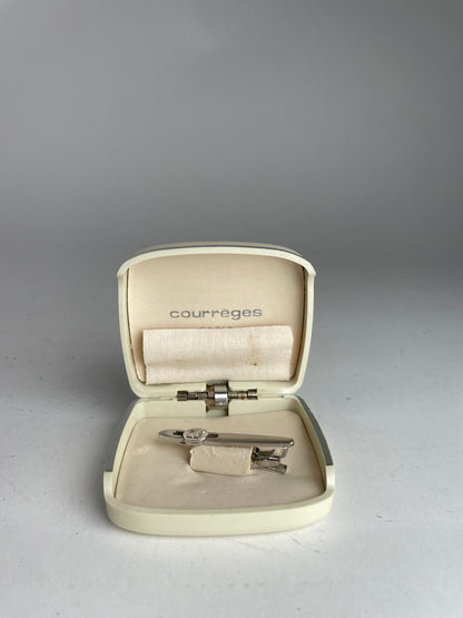 Vintage Courreges Tie / Money Clamp Silver