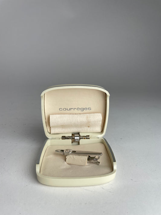 Vintage Courreges Tie / Money Clamp Silver