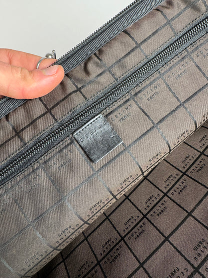 Vintage Celine Paris Leather Clutch Black