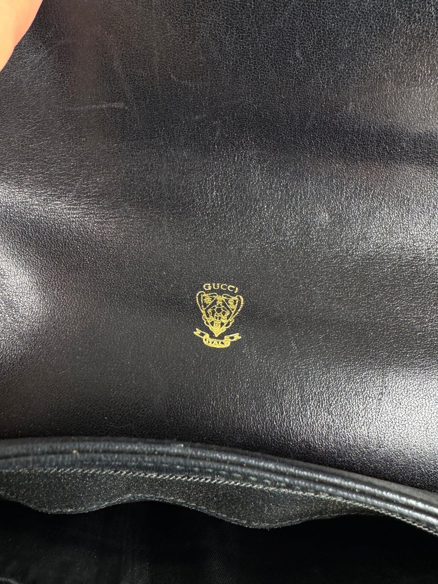 Vintage Gucci 2 Way Leather bag black