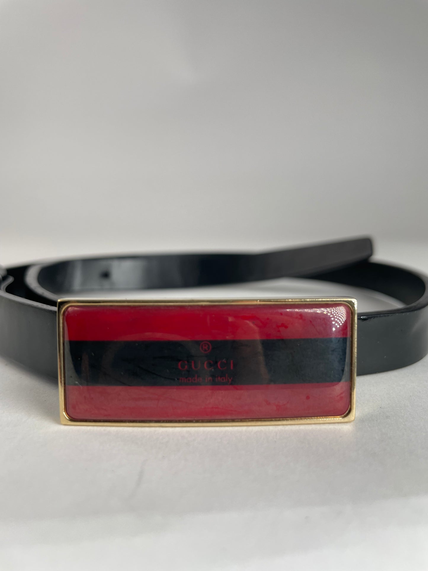Vintage Gucci Leather Belt Black