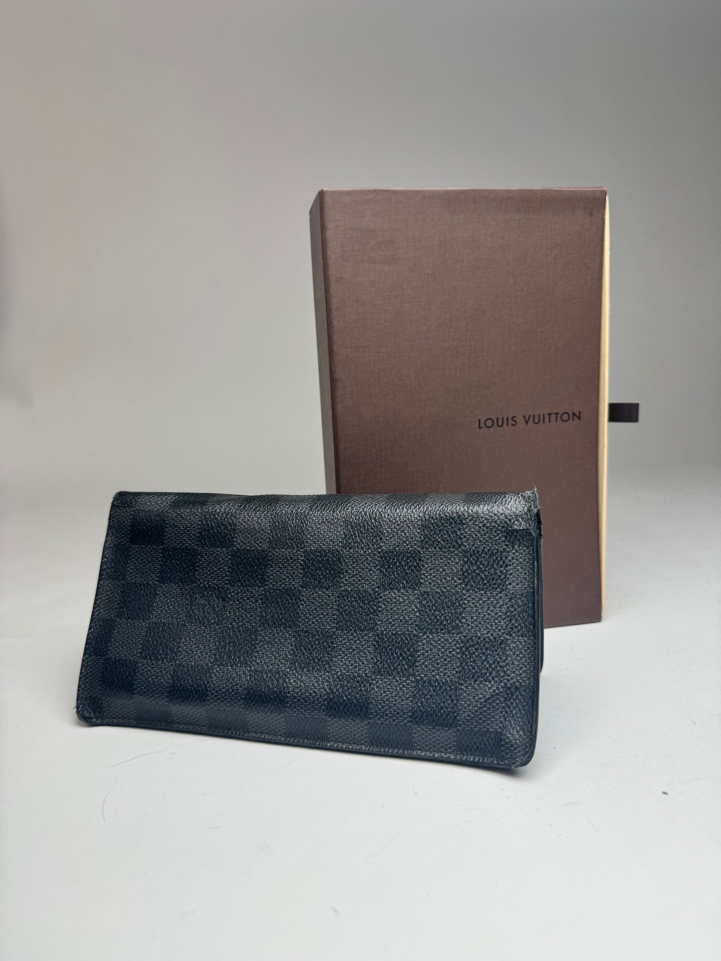 Vintage Louis Vuitton Damier Leather Card Holder / ID Holder black