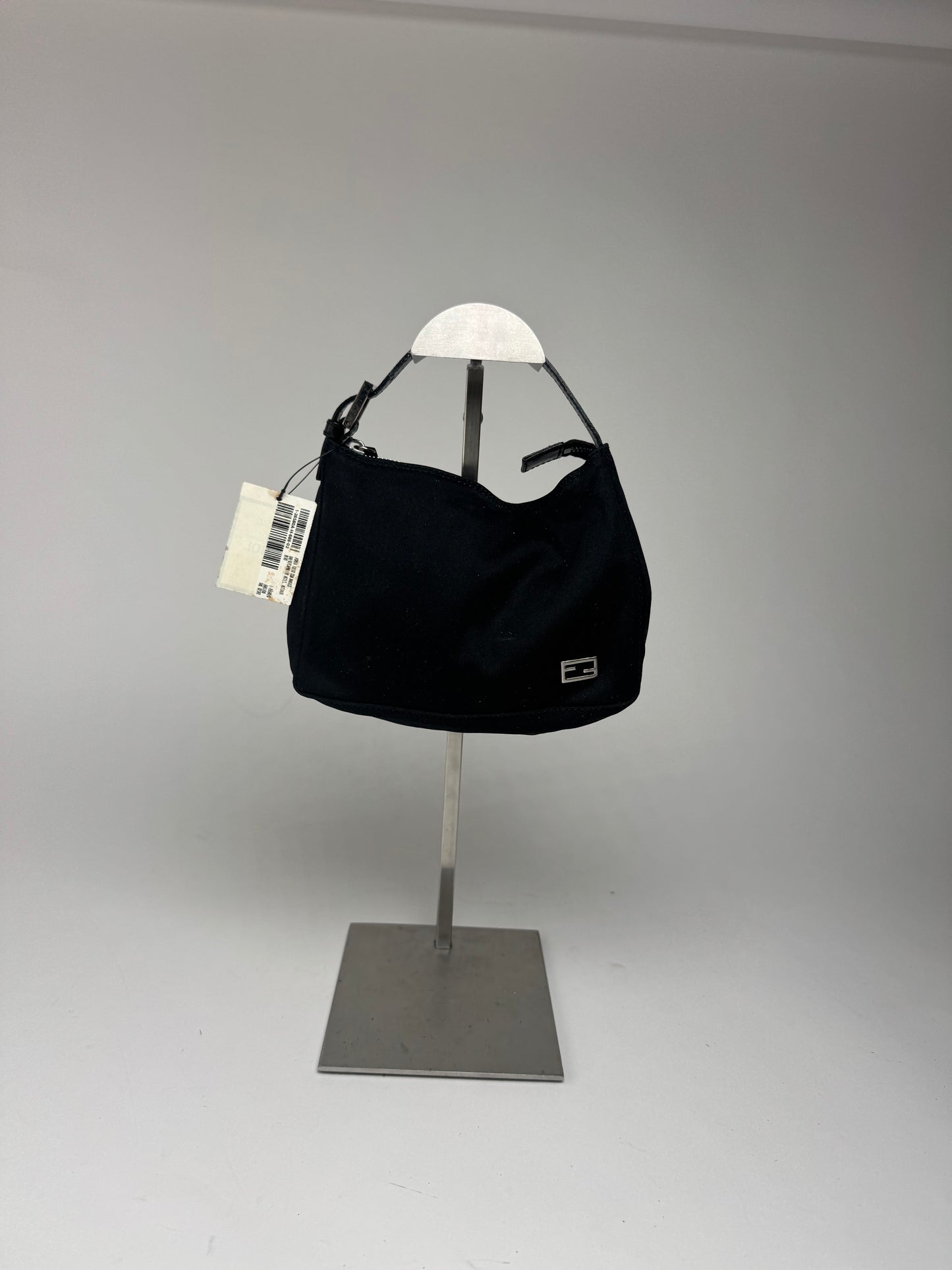 Vintage Fendi Mini Baguette Bag Canvas Black