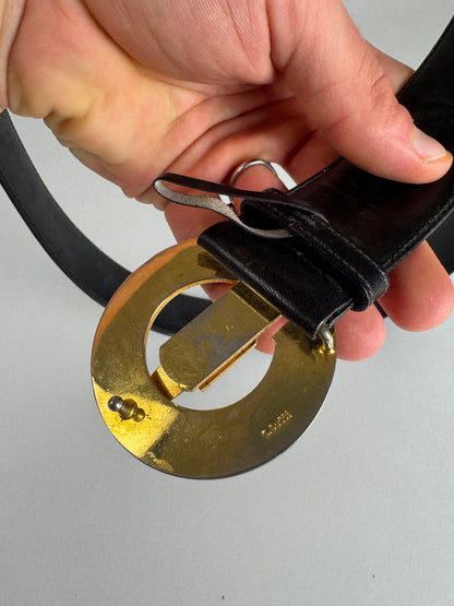 Vintage Gucci Leather Belt Black