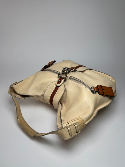 Vintage Chloe Leather Bag Beige brown