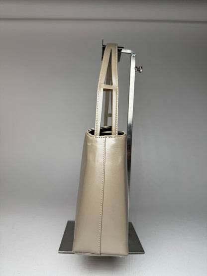 Vintage  Givenchy 4G Patent Leather Bag Grey Brown