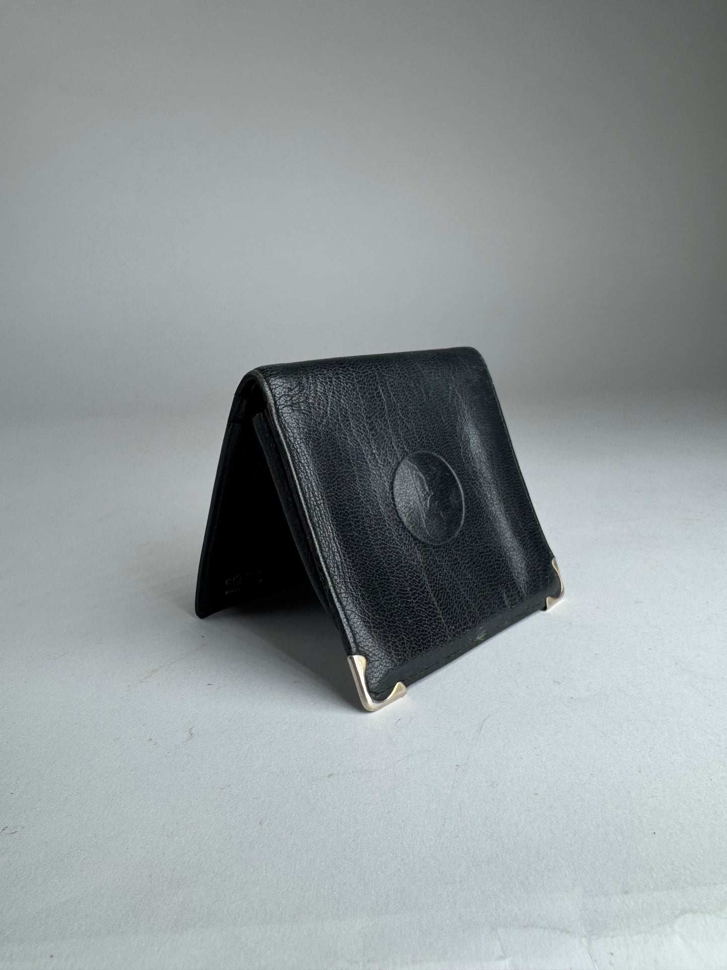 Vintage Celine Paris Triomphe Leather Wallet black