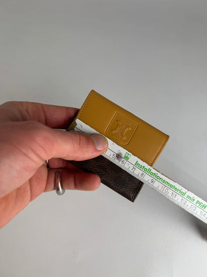 Vintage Celine Paris Monogram Leather Card Holder