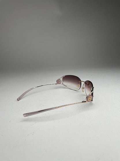 Vintage Loewe Madrid Frameless Sunglasses purple silver