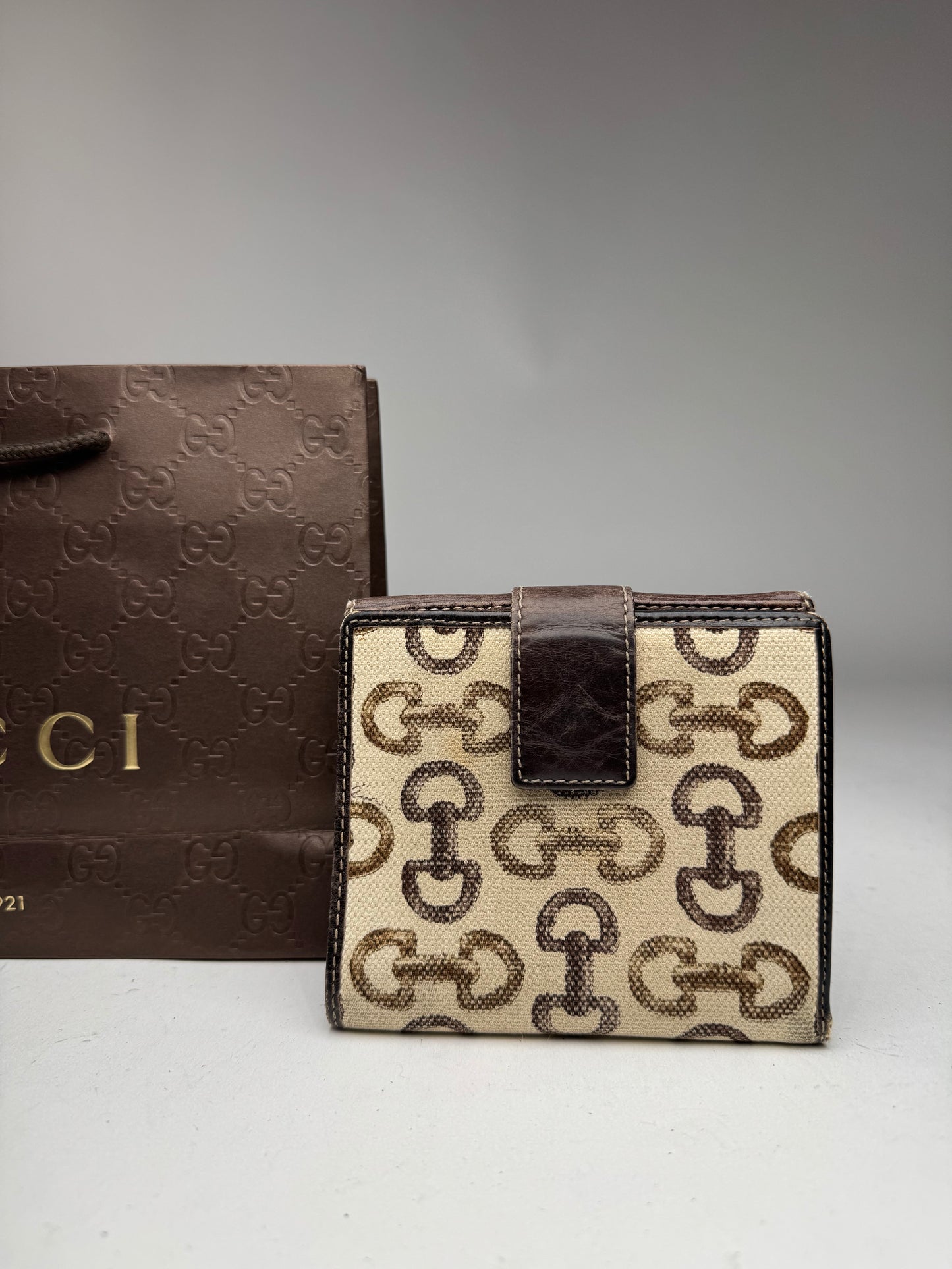 Vintage Gucci Monogram Horsebit Wallet