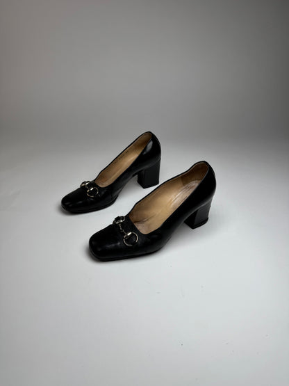 Vintage Gucci Patent Leather Pumps 37C black