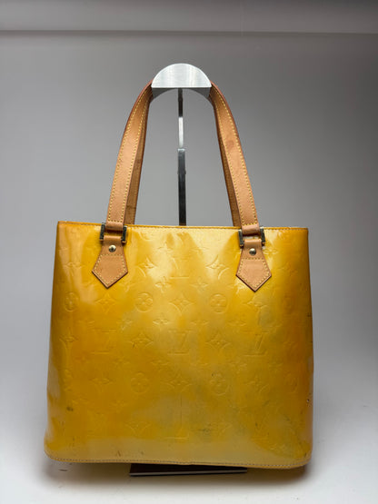 Vintage Louis Vuitton Vernis Leather Bag Yellow