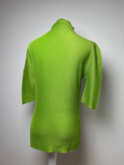 Vintage Issey Miyake Pleated Turtleneck Sweater 38/M Green