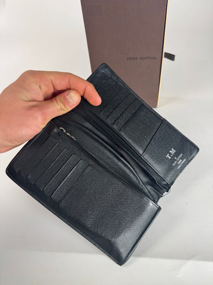 Vintage Louis Vuitton Damier Leather Card Holder / ID Holder black