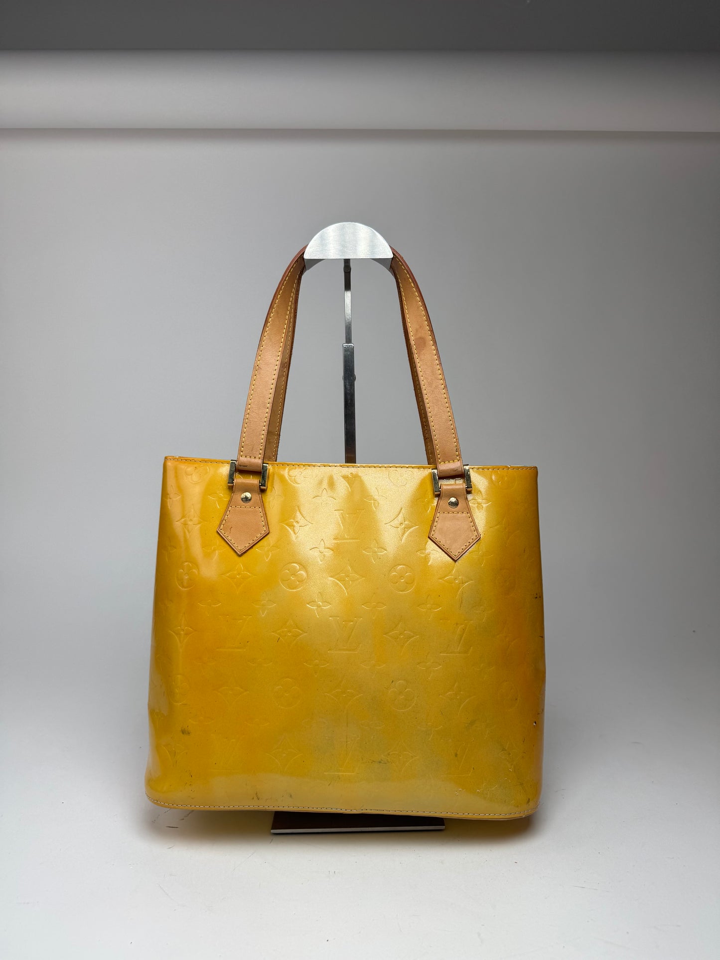 Vintage Louis Vuitton Vernis Leather Bag Yellow