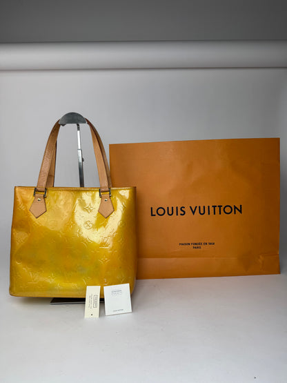 Vintage Louis Vuitton Vernis Leather Bag Yellow