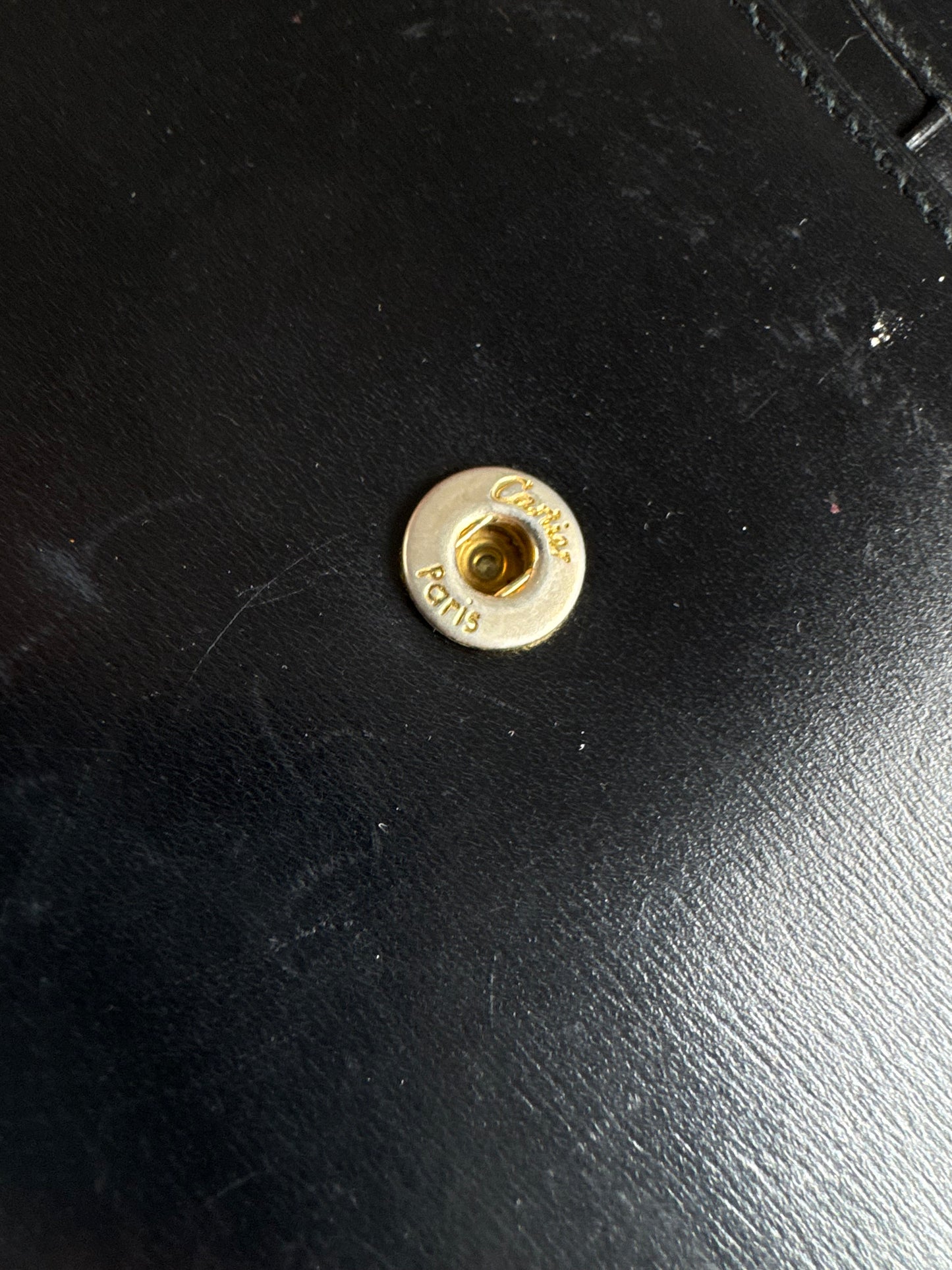 Vintage Cartier Panthere Patent Leather Wallet Black