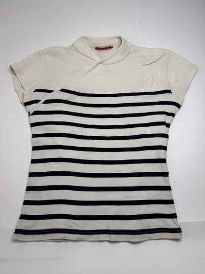 Vintage Jean Paul Gaultier Top white Navy Striped 38/M