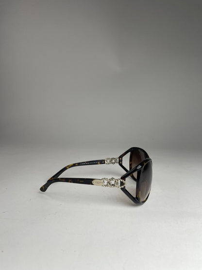 Vintage Loewe Madrid Oversized Sunglasses Brown