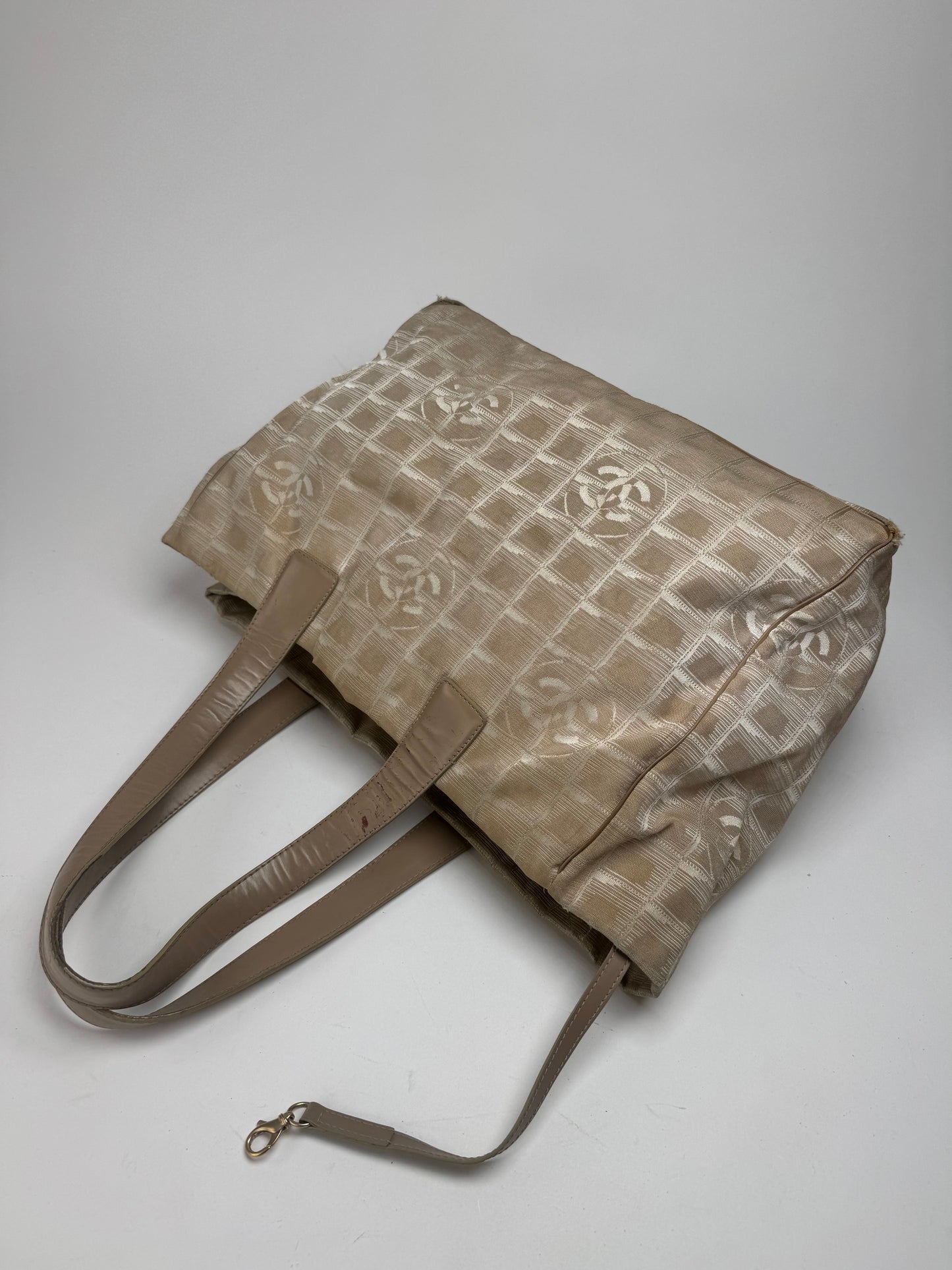 Vintage Chanel Canvas Monogramm Shopper beige