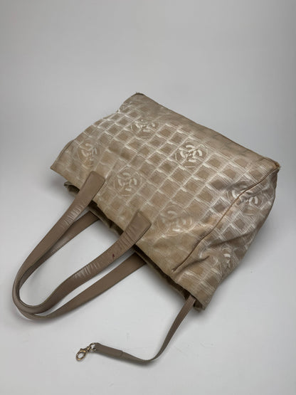 Vintage Chanel Canvas Monogramm Shopper beige