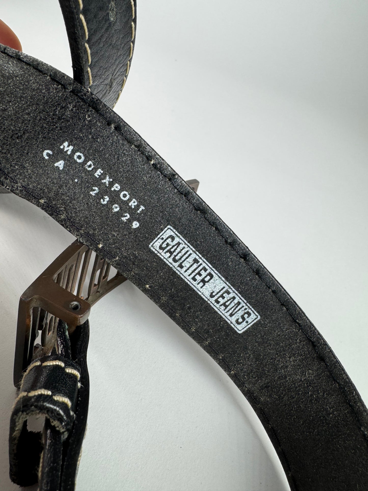 Vintage Jean Paul Gaultier Leather Belt Brown