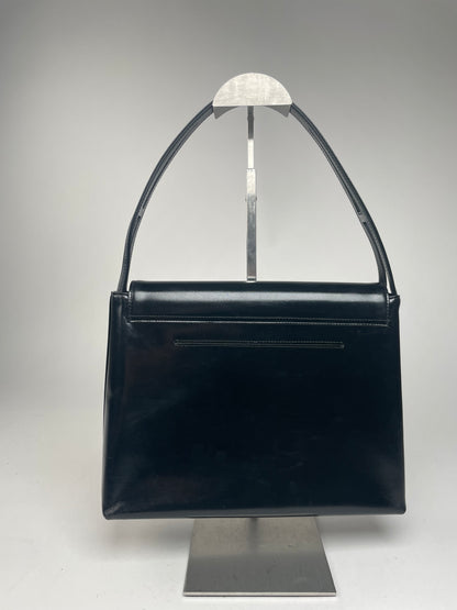 Vintage  Givenchy 4G Patent Leather Bag Black