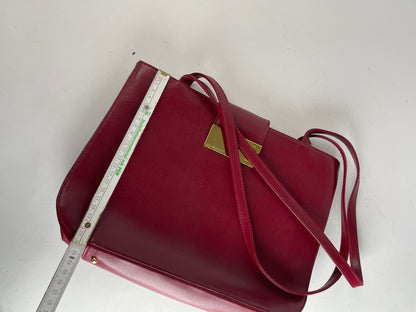 Vintage Givenchy Whip Leather Shopper Bag Red
