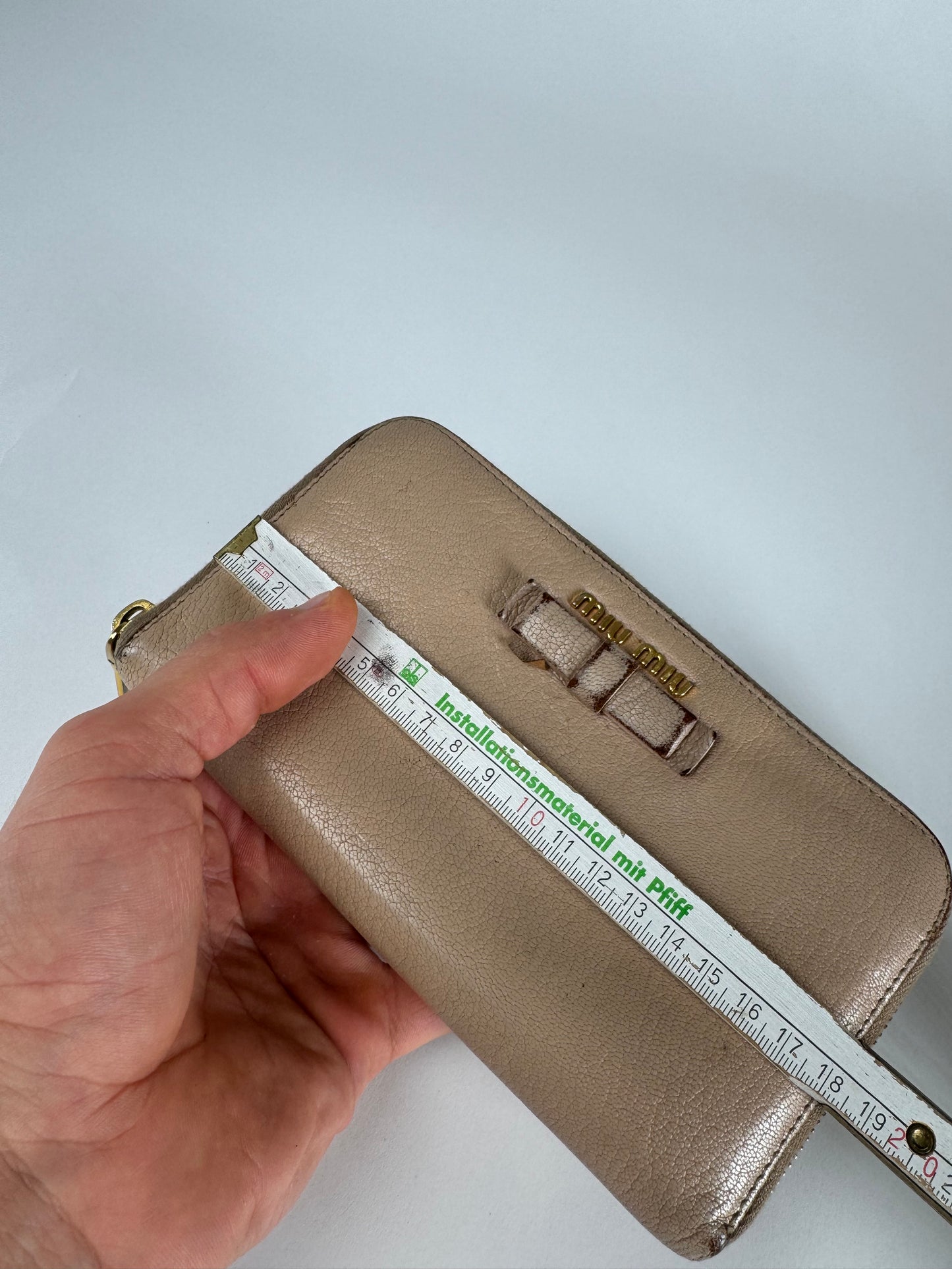 Vintage Miu Miu Leather Wallet Rose/beige