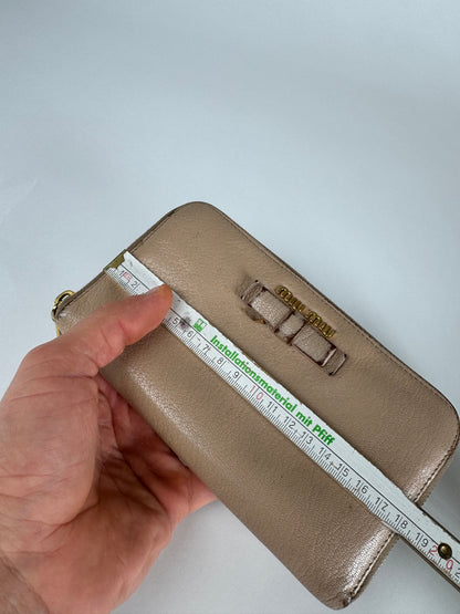 Vintage Miu Miu Leather Wallet Rose/beige
