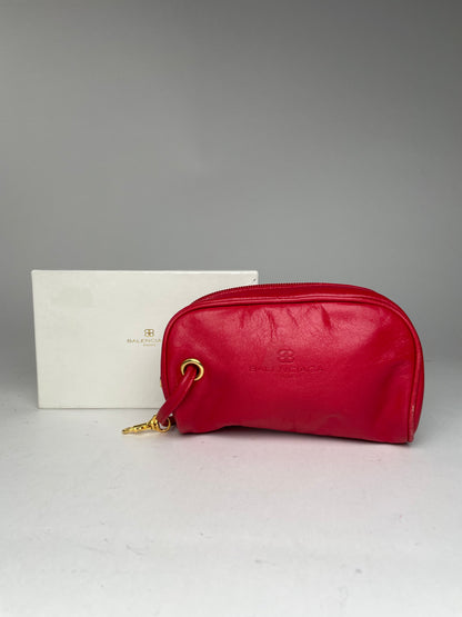 Vintage Balenciaga leather bag / clutch red