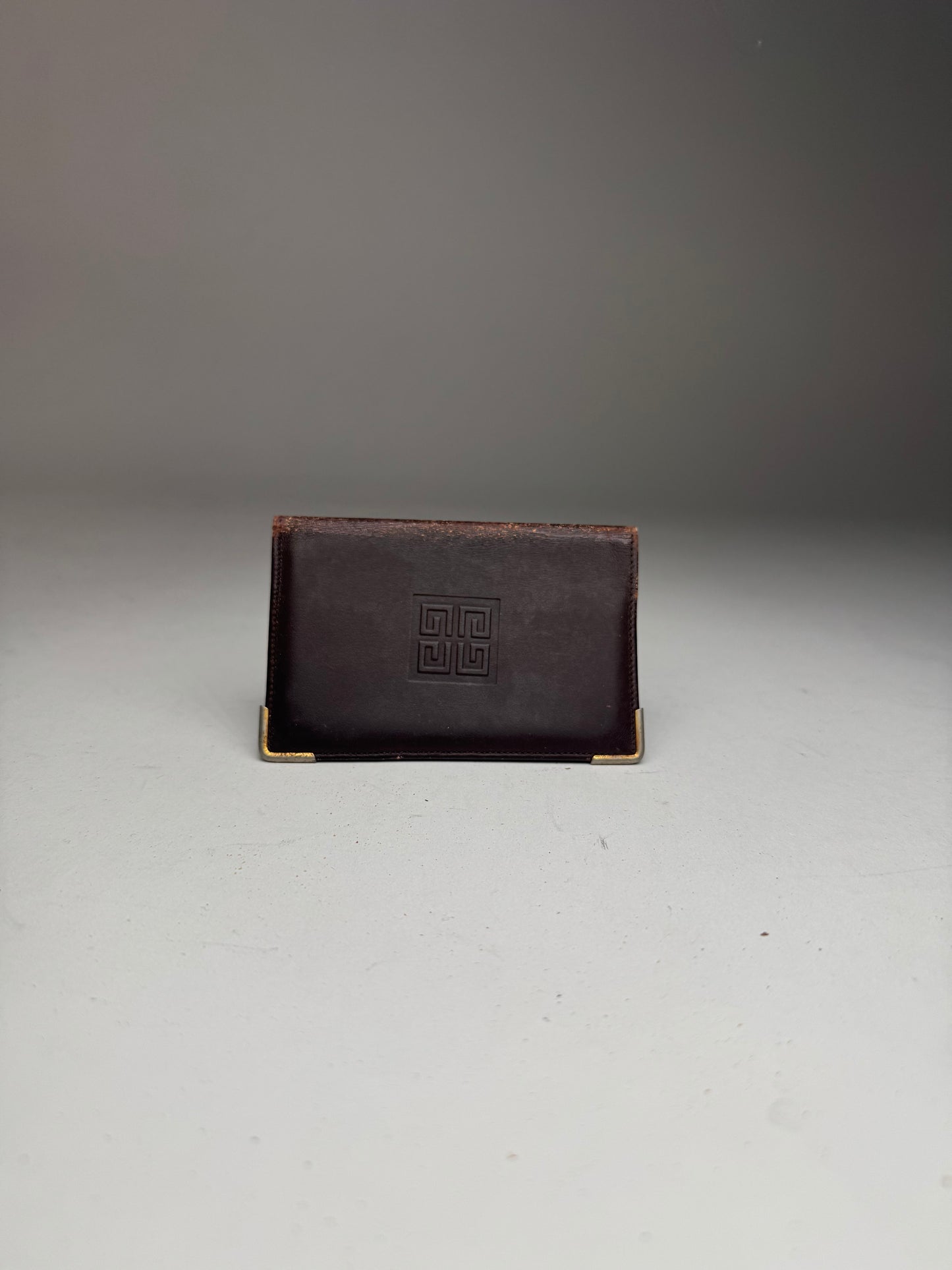Vintage Givenchy Leather Card Holder Brown